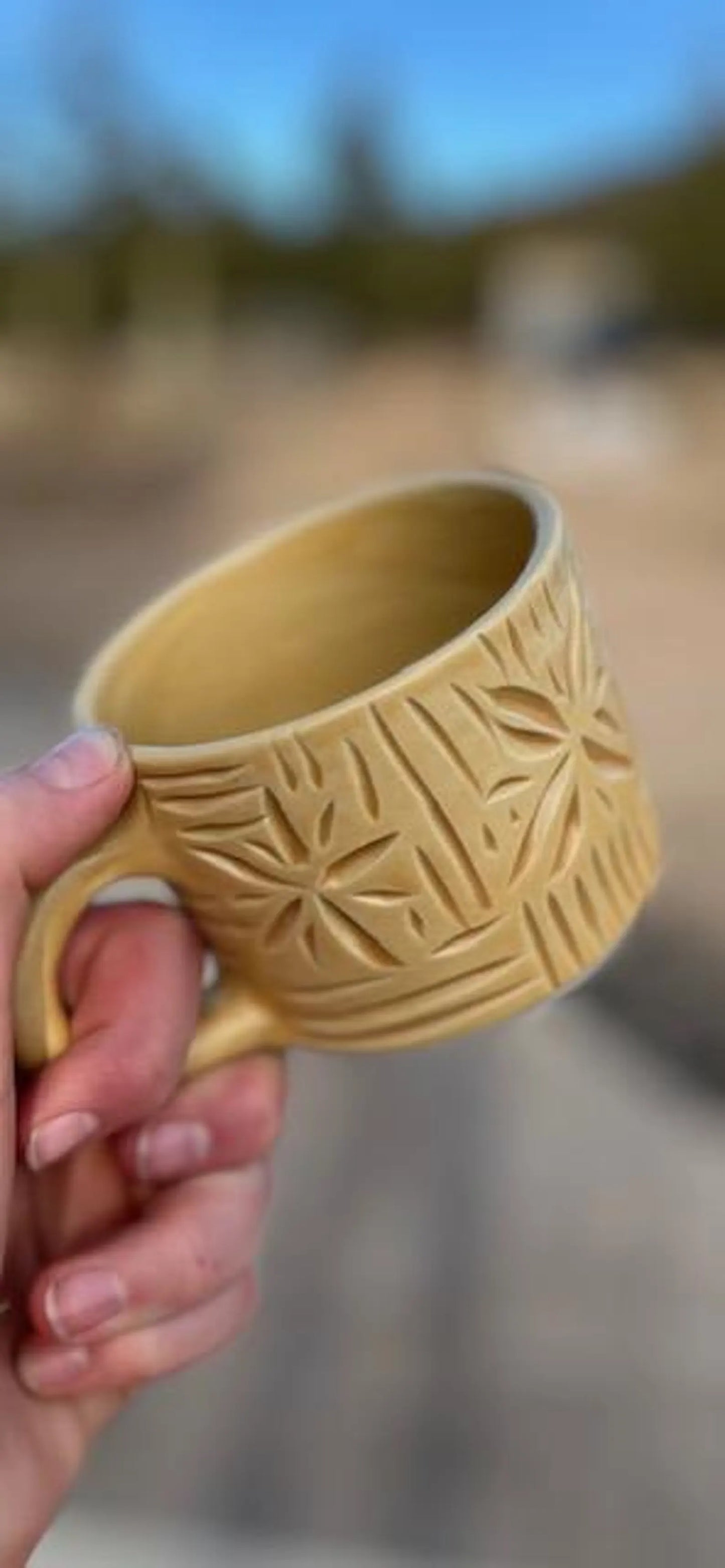 Shine Bright Carved Mug
